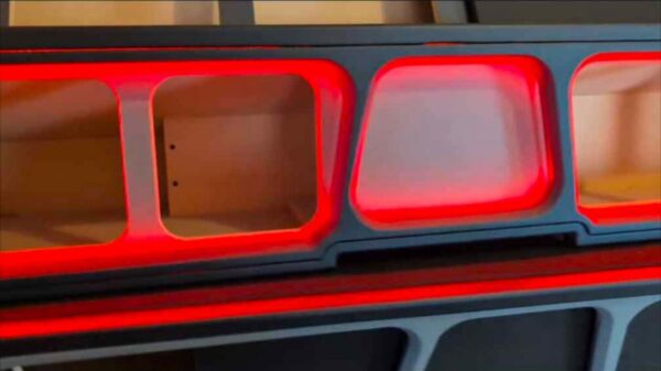 custom-built enclosure or cabinet with integrated LED lighting
