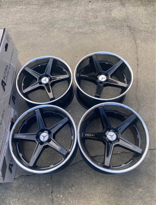 img_3941 20 inch Lexani Mercedes Benz Black and Chrome Rims