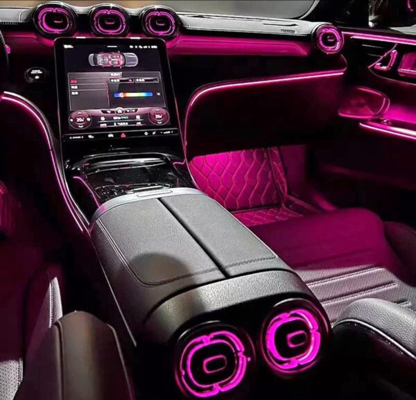 img_4221 64 Colors Air Vent LED Ambient Light For 2022-2025 W206 Mercedes Benz C Class