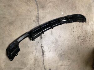 img_4807 12-18 BMW F30 F31 M Style Gloss Black Left Single Exhaust Rear Bumper Diffuser.