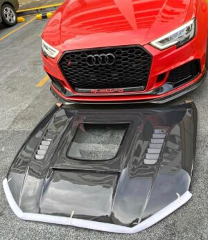 img_5534 Glass Transparent Carbon Fiber Hood Bonnet Ver.3 for Audi RS