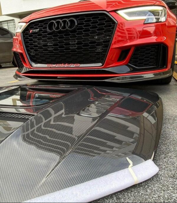 img_5535 Glass Transparent Carbon Fiber Hood Bonnet Ver.3 for Audi RS